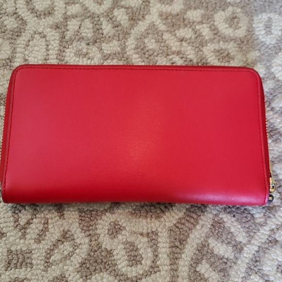 Tory Burch red Continental Saffiano wallet - Picture 2 of 7